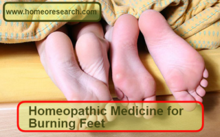 homeopathic medicine for burning feet