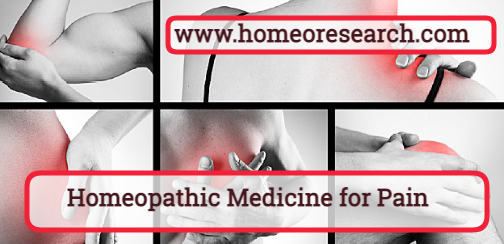 Homeopathy for pain Management